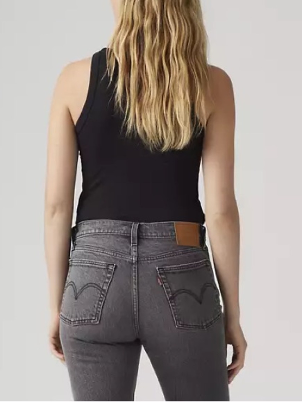 LEVI’S Wedgie Straight Vintage Washed Black Denim Jeans Size 24 - Picture 8 of 12